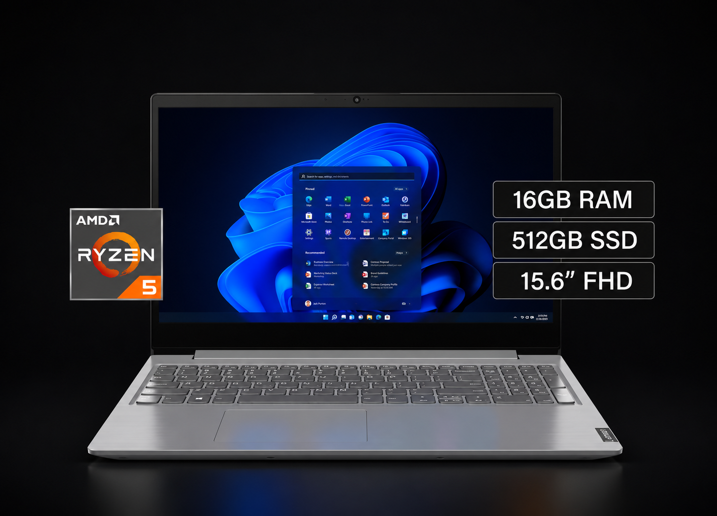 Laptop Lenovo V15 G4 AMD Ryzen 5 7520U RAM 16GB Disco 512GB SSD 15.6" FHD FreeDos (82YU00XYLM)